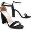 imageDREAM PAIRS Womens HiChunk High Heel Pump SandalsBlackSuede