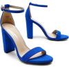 imageDREAM PAIRS Womens HiChunk High Heel Pump SandalsRoyalBlue