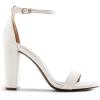 imageDREAM PAIRS Womens HiChunk High Heel Pump SandalsWhitePu