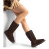 imageDREAM PAIRS Womens Hightop Winter Snow Boots Faux Fur Lining Pull on Warm Comfortable Outdoor Booties Shoes for Women FuzzyClassicBrown