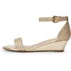 imageDREAM PAIRS Womens Ingrid Ankle Strap Low Wedge SandalGold