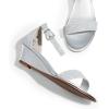 imageDREAM PAIRS Womens Ingrid Ankle Strap Low Wedge SandalSilver