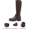 imageDREAM PAIRS Womens Knee High Boots Buckle Riding BootsBrown