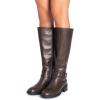 imageDREAM PAIRS Womens Knee High Boots Buckle Riding BootsBrown1