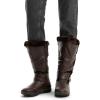 imageDREAM PAIRS Womens Knee High Boots Thick Faux Fur Lined Winter Snow Warm Boots with ZipperBrown