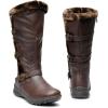 imageDREAM PAIRS Womens Knee High Boots Thick Faux Fur Lined Winter Snow Warm Boots with ZipperBrown