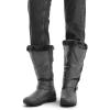 imageDREAM PAIRS Womens Knee High Boots Thick Faux Fur Lined Winter Snow Warm Boots with ZipperGrey