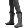 imageDREAM PAIRS Womens Knee High Boots Thick Faux Fur Lined Winter Snow Warm Boots with ZipperGrey