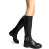 imageDREAM PAIRS Womens Knee High Riding Boots Comfortable Low Chunky Heel Side Zipper Round Toe Casual Classic RanchingBlack