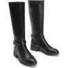 imageDREAM PAIRS Womens Knee High Riding Boots Comfortable Low Chunky Heel Side Zipper Round Toe Casual Classic RanchingBlack