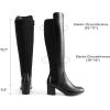 imageDREAM PAIRS Womens Knee High Stretchy Fashion BootsBlackpu