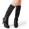 imageDREAM PAIRS Womens KneeHigh Stiletto Boots Black Fashion ampamp Classic Dress BootsParisblack Pu