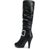 imageDREAM PAIRS Womens KneeHigh Stiletto Boots Black Fashion ampamp Classic Dress BootsParisblack Pu