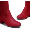 imageDREAM PAIRS Womens Laurence Over The Knee Thigh High Chunky Heel Boots Long Stretch Sexy Fall BootsRed