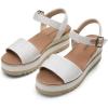 imageDREAM PAIRS Womens Open Toe Buckle Ankle Strap Espadrille Platform Wedge SandalsNaturalcanvas