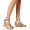 imageDREAM PAIRS Womens Open Toe Buckle Ankle Strap Platform Wedge Sandals Women 2025Goldpu