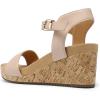 imageDREAM PAIRS Womens Open Toe Buckle Ankle Strap Platform Wedge Sandals Women 2025Nudesuede
