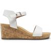 imageDREAM PAIRS Womens Open Toe Buckle Ankle Strap Platform Wedge Sandals Women 2025WhitePu