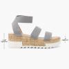 imageDREAM PAIRS Womens Open Toe Casual Platform SandalsGrey