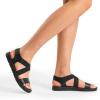 imageDREAM PAIRS Womens Open Toe Elastic Ankle Strap Flat Summer SandalsAll Blackelastic
