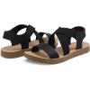 imageDREAM PAIRS Womens Open Toe Elastic Ankle Strap Flat Summer SandalsBlack
