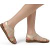imageDREAM PAIRS Womens Open Toe Elastic Ankle Strap Flat Summer SandalsGold