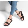 imageDREAM PAIRS Womens Open Toe Flat Sandals Cute One Band Comfort Arch Support SandalsBlack