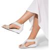 imageDREAM PAIRS Womens Open Toe Low Wedges Sandals Rhinestone Strappy Zipper Dress Shoes Summer Wedding Party Travel ShoesWhite