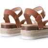 imageDREAM PAIRS Womens Platform Espadrilles Wedge Sandals Comfortable Open Toe One Band Sandals for Women Dressy Casual SummerBeigeTan
