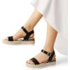 imageDREAM PAIRS Womens Platform Espadrilles Wedge Sandals Comfortable Open Toe One Band Sandals for Women Dressy Casual SummerBlack