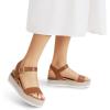 imageDREAM PAIRS Womens Platform Espadrilles Wedge Sandals Comfortable Open Toe One Band Sandals for Women Dressy Casual SummerBrown