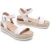 imageDREAM PAIRS Womens Platform Espadrilles Wedge Sandals Comfortable Open Toe One Band Sandals for Women Dressy Casual SummerWhite