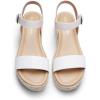 imageDREAM PAIRS Womens Platform Espadrilles Wedge Sandals Comfortable Open Toe One Band Sandals for Women Dressy Casual SummerWhite