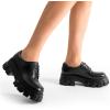 imageDREAM PAIRS Womens Platform Oxford Chunky Lace Up Lug Sole Comfort Business Work Dress ShoesBlackpu