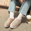 imageDREAM PAIRS Womens Platform Slippers Genuine Suede Slipon Warm FuzzyEasy Autumn Winter Fluffy Comfy Furry Shoes for Outdoor IndoorNude