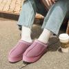 imageDREAM PAIRS Womens Platform Slippers Genuine Suede Slipon Warm FuzzyEasy Autumn Winter Fluffy Comfy Furry Shoes for Outdoor IndoorPink