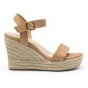 imageDREAM PAIRS Womens Platform Wedges Sandals Comfortable Open Toe Espadrilles Sandals Dressy Buckle Ankle Strap Summer ShoesCamel