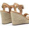 imageDREAM PAIRS Womens Platform Wedges Sandals Comfortable Open Toe Espadrilles Sandals Dressy Buckle Ankle Strap Summer ShoesCamel