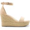 imageDREAM PAIRS Womens Platform Wedges Sandals Comfortable Open Toe Espadrilles Sandals Dressy Buckle Ankle Strap Summer ShoesNude