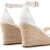 imageDREAM PAIRS Womens Platform Wedges Sandals Comfortable Open Toe Espadrilles Sandals Dressy Buckle Ankle Strap Summer ShoesWhitepu