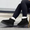 imageDREAM PAIRS Womens Platform Winter Snow Boots Genuine Suede Water Resistant Mini Ankle Boots Stable Lightweight Booties AntiSlip with Memory Foam Outdoor FuzzyBlack