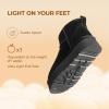 imageDREAM PAIRS Womens Platform Winter Snow Boots Genuine Suede Water Resistant Mini Ankle Boots Stable Lightweight Booties AntiSlip with Memory Foam Outdoor FuzzyBlack