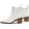 imageDREAM PAIRS Womens Retro Elastic Chelsea Ankle Boots Fashion Low Chunky Block Heel Pointed Toe Fall Heeled Booties ShoesWhitepu
