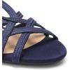 imageDREAM PAIRS Womens Strappy Wrapped Dressy Wedge Sandals Comfortable Low Heel Casual Summer ShoesNavy