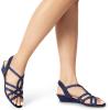 imageDREAM PAIRS Womens Strappy Wrapped Dressy Wedge Sandals Comfortable Low Heel Casual Summer ShoesNavy