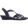 imageDREAM PAIRS Womens Strappy Wrapped Dressy Wedge Sandals Comfortable Low Heel Casual Summer ShoesNavy