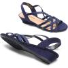 imageDREAM PAIRS Womens Strappy Wrapped Dressy Wedge Sandals Comfortable Low Heel Casual Summer ShoesNavy