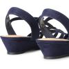 imageDREAM PAIRS Womens Strappy Wrapped Dressy Wedge Sandals Comfortable Low Heel Casual Summer ShoesNavy
