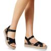 imageDREAM PAIRS Womens Stylish Platform Espadrille Wedge Sandals Round Toe Summer Causal Shoes Crisscross Band Adjustable Ankle Strap BuckleBlack