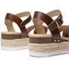 imageDREAM PAIRS Womens Stylish Platform Espadrille Wedge Sandals Round Toe Summer Causal Shoes Crisscross Band Adjustable Ankle Strap BuckleBrown